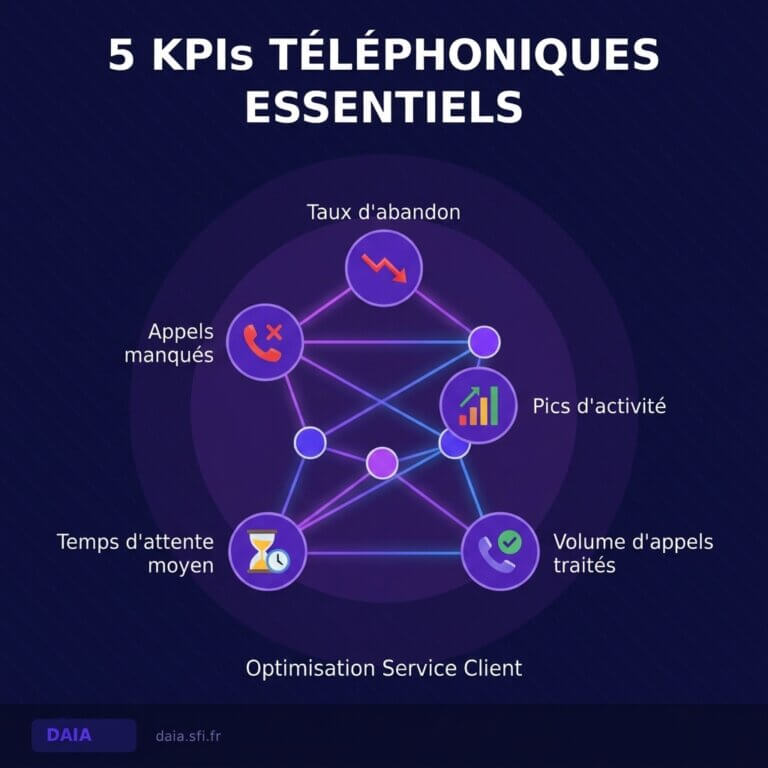 Taux d’abandon, appels manqués, pics d’activité : les 5 KPIs téléphoniques essentiels